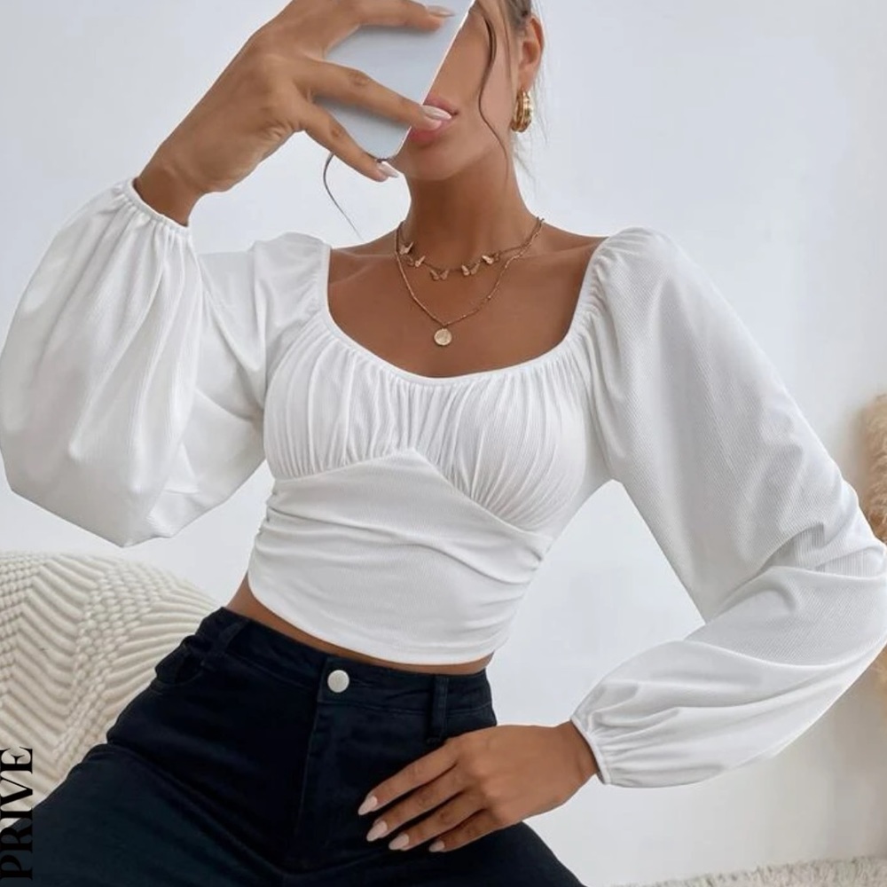 White crop top from shein